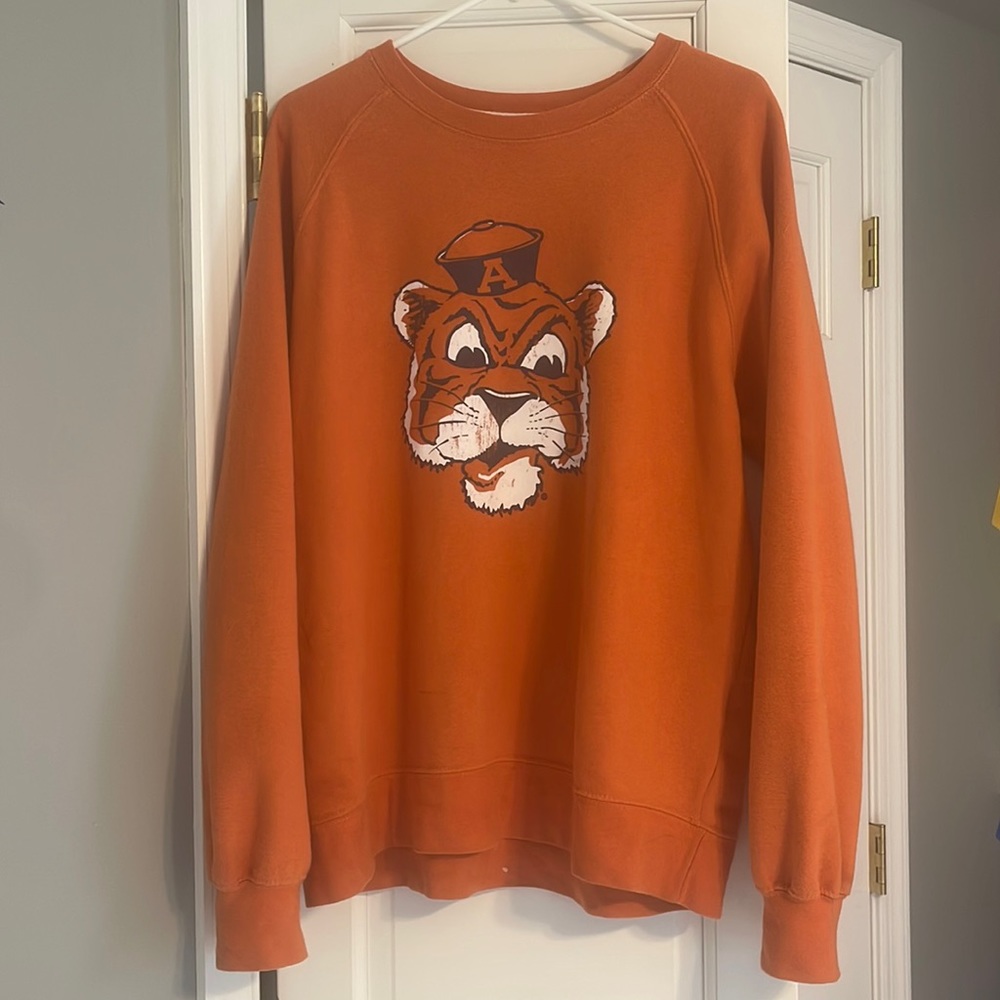 Women’s Auburn University orange crew neck sweatshirt